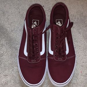 Maroon low top vans